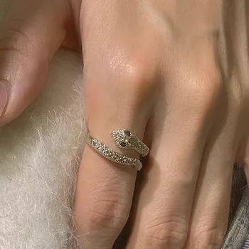 אופנה קסם זירקון נחש טבעת לגברים נשים פאנק זוגות תואמים דברים גותי אביזרים חבר וחברה מתנות