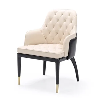 קטיפה מרופד כסאות אוכל עץ מודרני Luxuryer פדיקור הכיסא ערב הקפה חיצוני נוח Cadeira קפה רהיטים