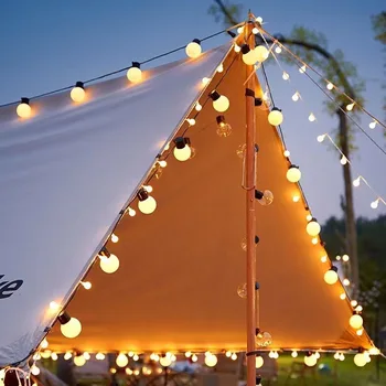 קמפינג תחת כיפת השמיים באווירה אורות LED כדור אורות אוהל קמפינג אורות דקורטיביים פנסים סולאריים החופה אורות.
